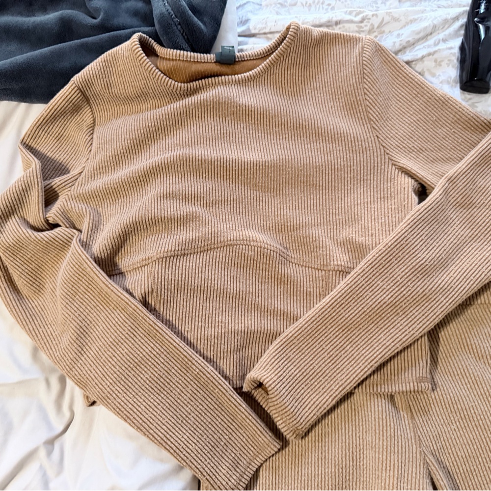 Wild Fable Ribbed Tan Set